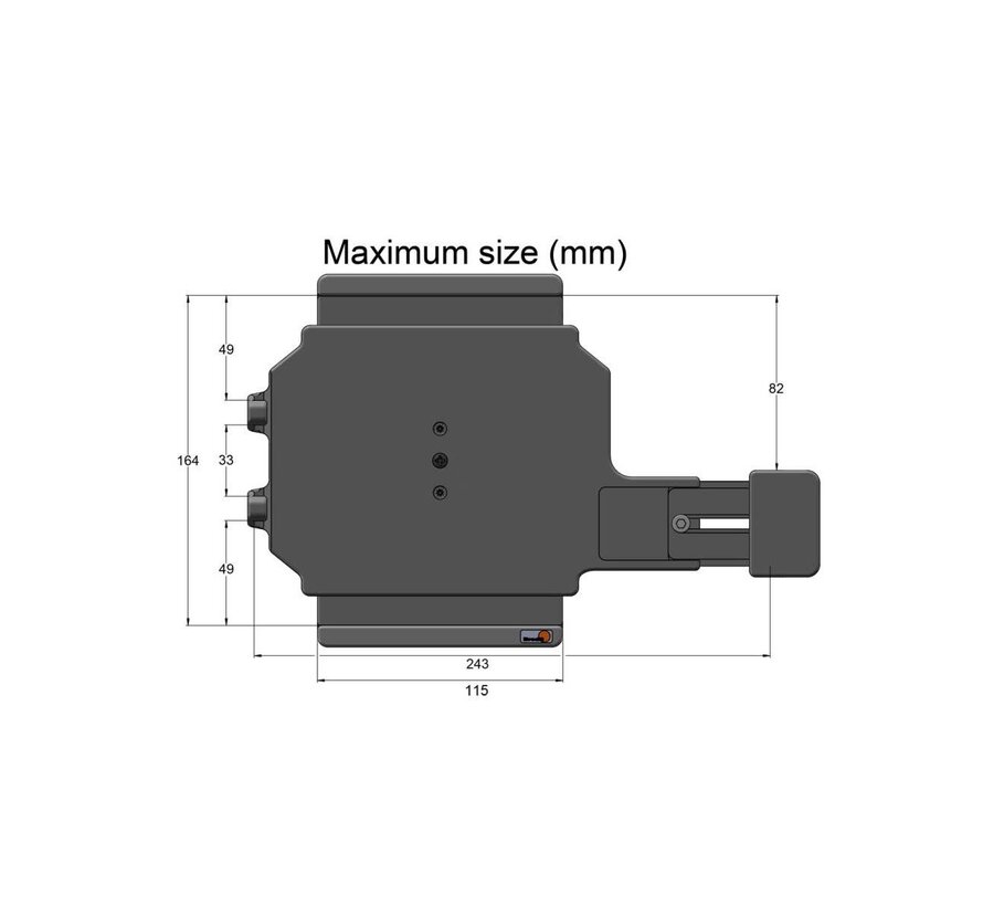 houder Universeel Tablet 136-164/ 210-240mm met slot