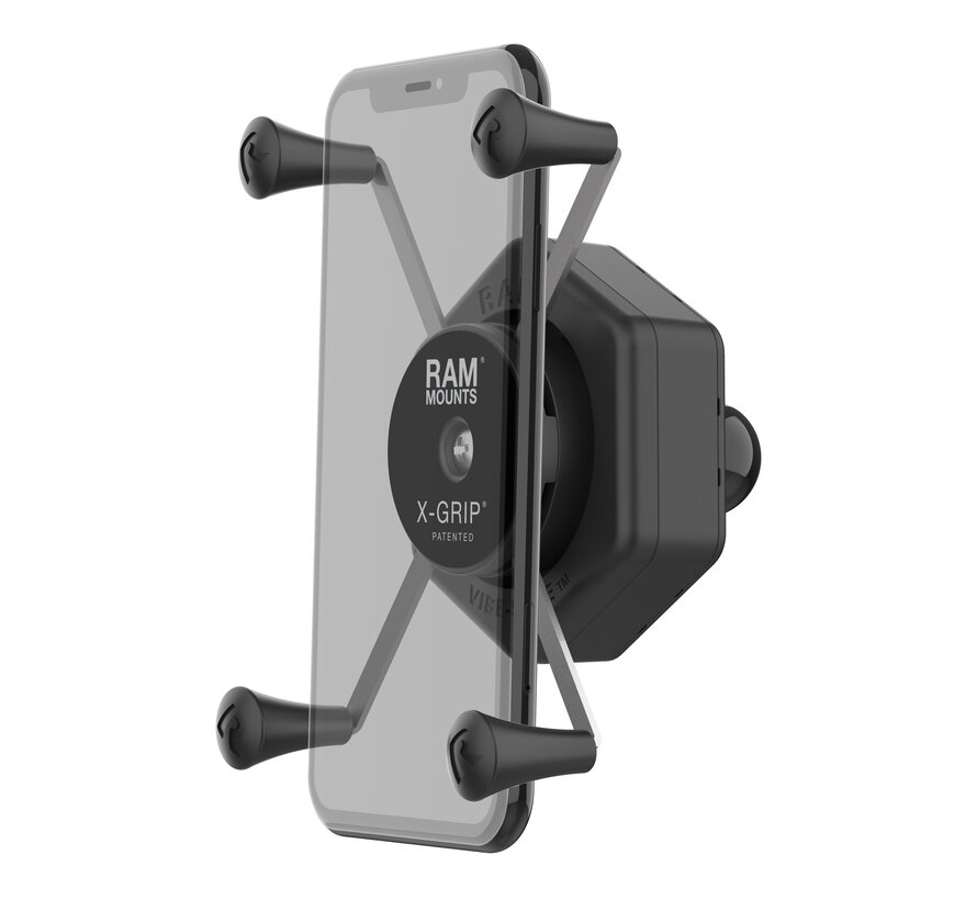 X-Grip® Grote Telefoonhouder met Bal & Vibe-Safe™ Adapter