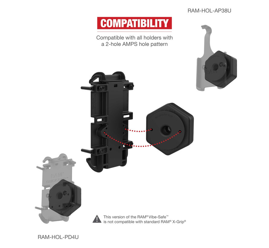 Vibe-Safe™ met NPT-adapter voor 2-gatshouders