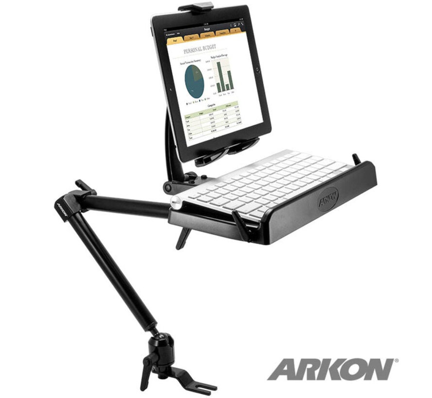 Robuuste autohouder voor tablet en toetsenbord