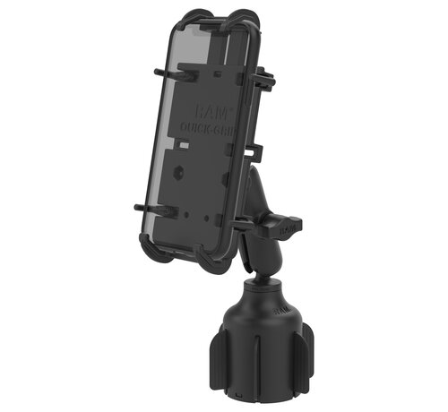 RAM Mount Quick-Grip™ XL-telefoonhouder met Stubby™-bekerhouderbasis