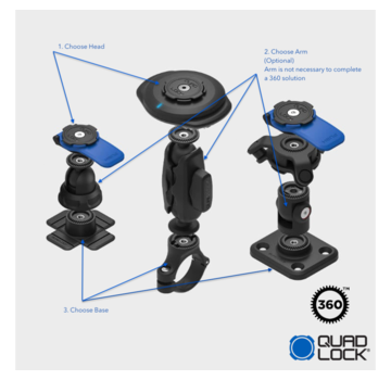 Quad Lock 360 Kit Builder Parts, Losse parts voor 360 Kit