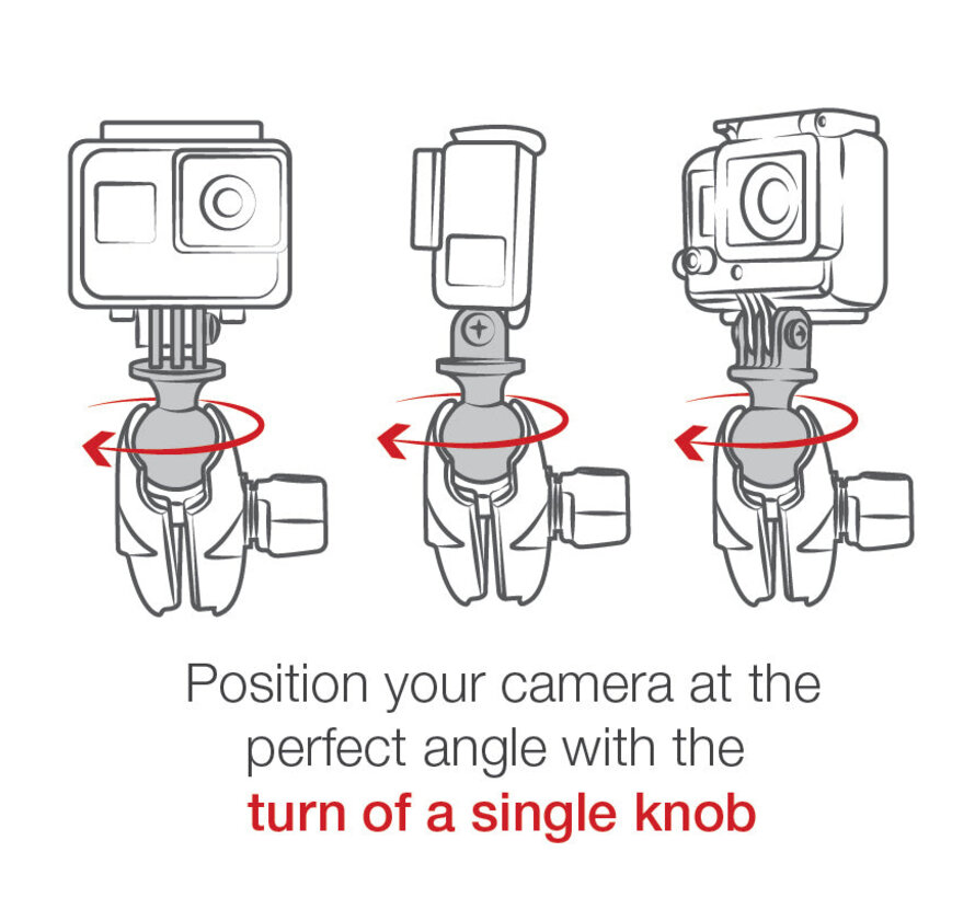V-Base Strap Mount met GoPro® Camera Ball Adapter