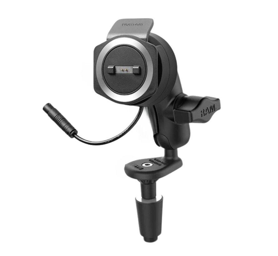 Ballhoofd montage met TomTom Actieve Houder en 12V-Accukabel