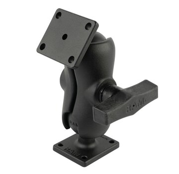 RAM Mount Dubbele kogelbevestiging met rechthoekige AMPS-platen - C-maat Kort  RAM-141-BU