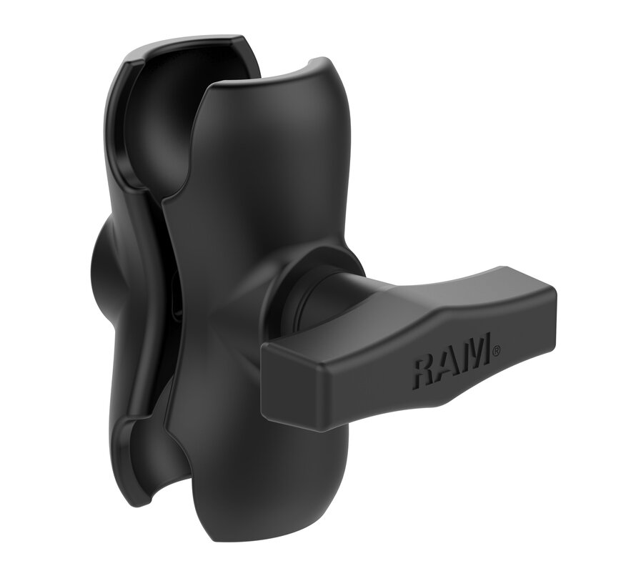 Dubbele kogelbevestiging met rechthoekige AMPS-platen - C-maat Kort  RAM-141-BU