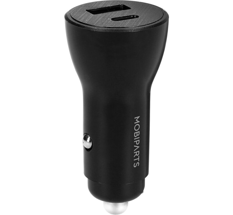 Mobiparts Car Charger 2-port 30W PD Fast Charging Black