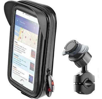 Lampa Optiline Waterdichte Telefoonhouder Motor Scooter Spiegel of Crossbarbevestiging