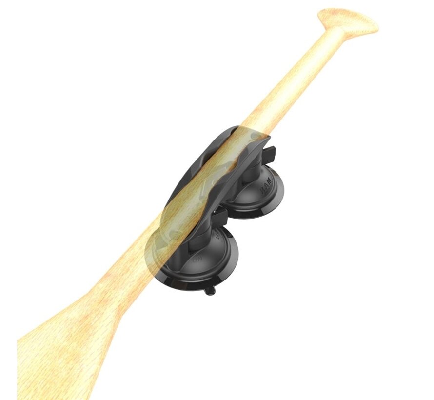 Tough-Clip™ Paddle Cradle met dubbele RAM® Twist-Lock™ zuignap