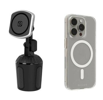 Scosche magnetische telefoonhouder bekerhouder (magsafe) + Brodit iPhone hoes MagSafe