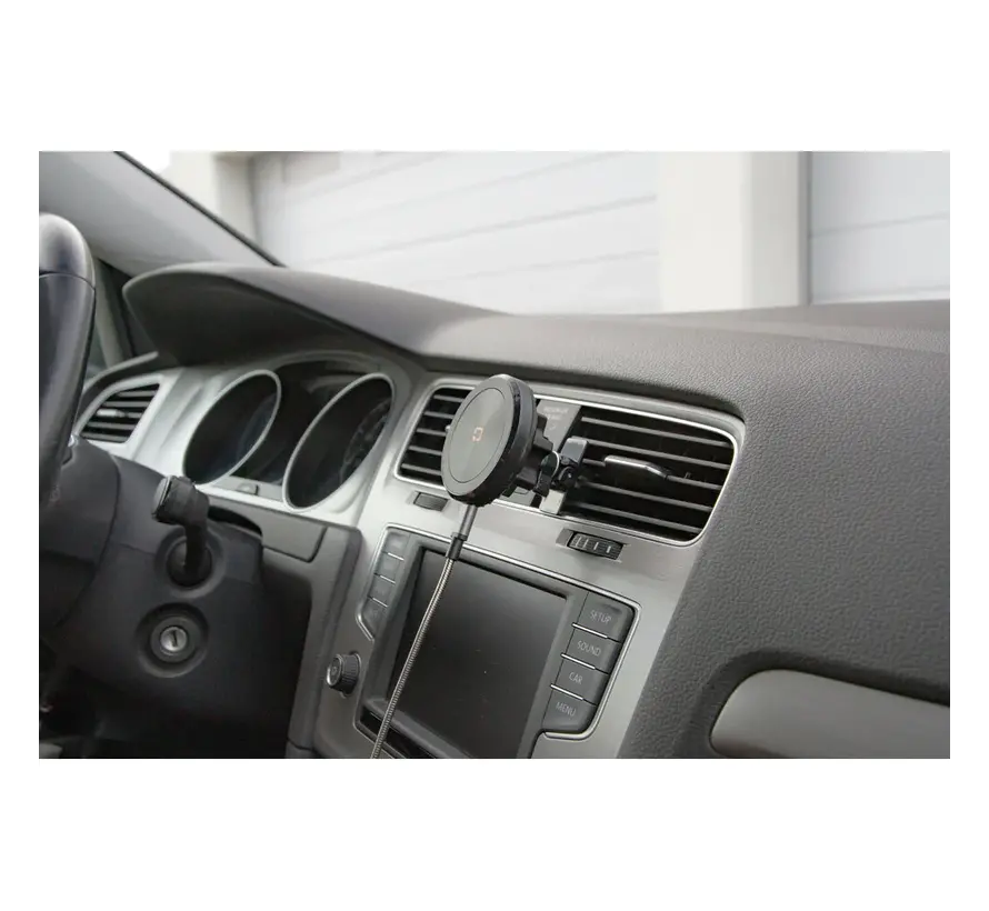 magnetische airvent telefoonhouder draadloos opladen (magsafe) + Brodit Samsung hoes MagSafe