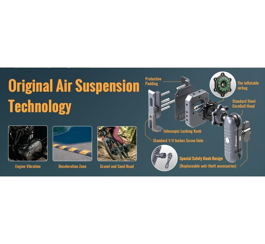 Motor stuurbevestigingsset  universele telefoonhouder met airbag