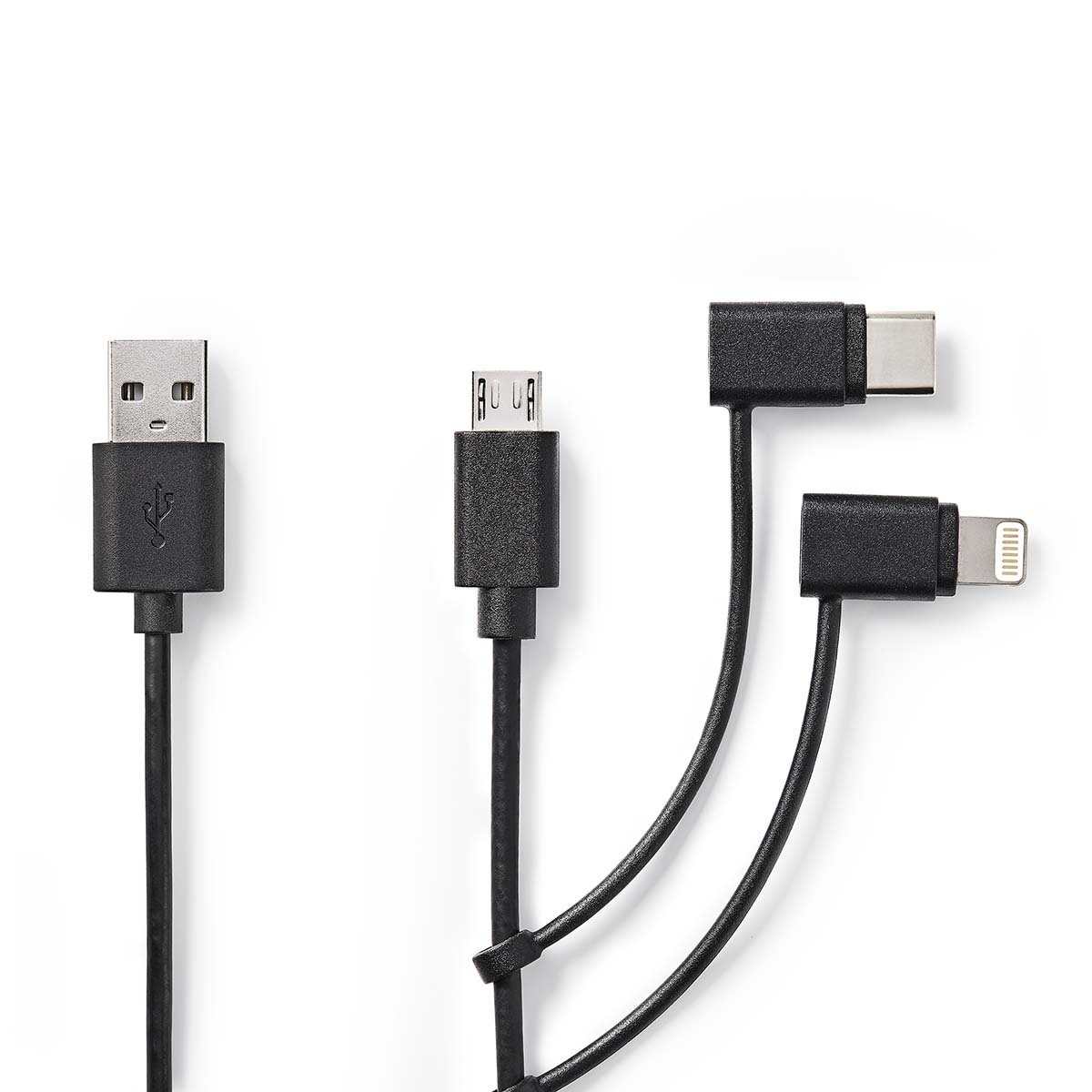 3-in-1-Kabel Apple Lightning 8-Pins / USB Micro-B Male / USB-C™ Male