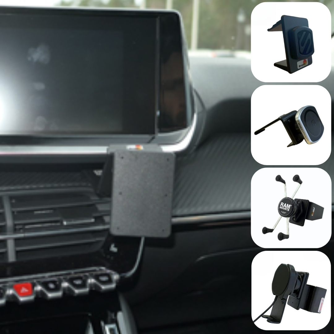 Emounts Peugeot 208/2008 2020- Brodit Proclip met Telefoonhouder keuze