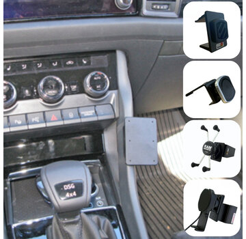 Emounts Skoda Kodiaq 17-23 /Karoq 18-24  Brodit Proclip met Telefoonhouder keuze