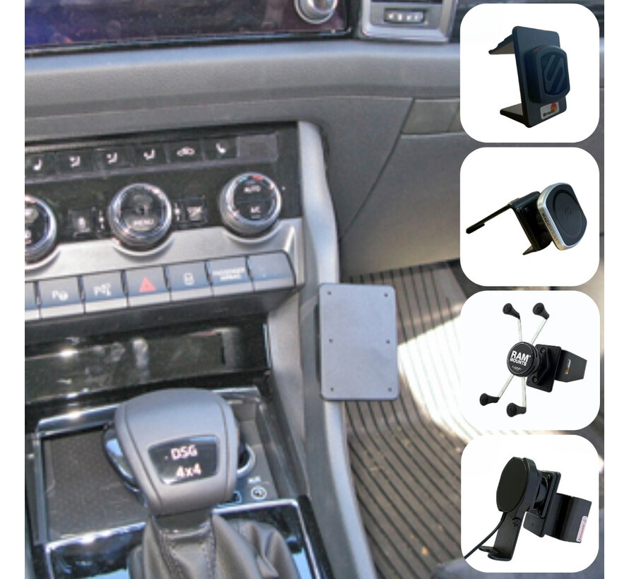 Skoda Kodiaq 17-23 /Karoq 18-24  Brodit Proclip met Telefoonhouder keuze