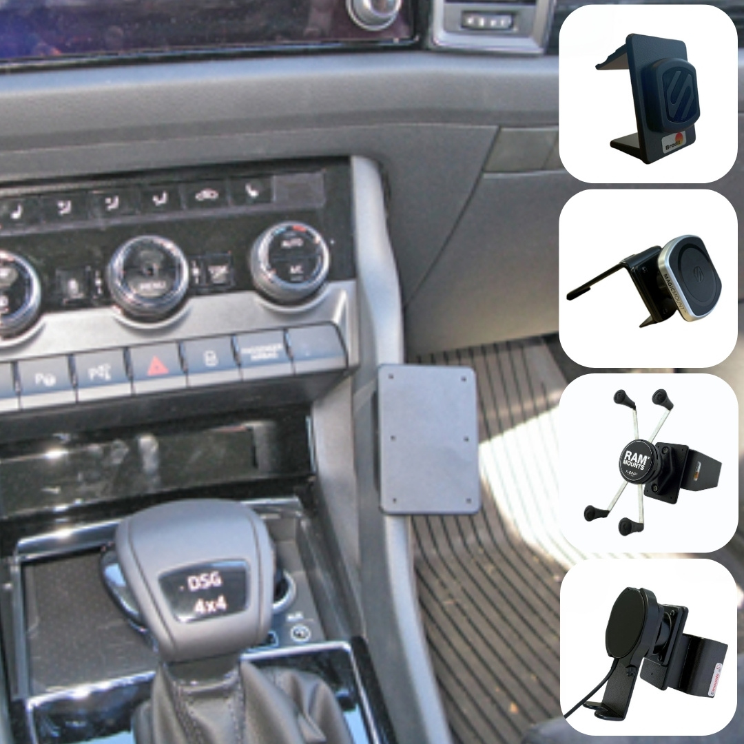 Emounts Skoda Kodiaq 17-23 /Karoq 18-24  Brodit Proclip met Telefoonhouder keuze