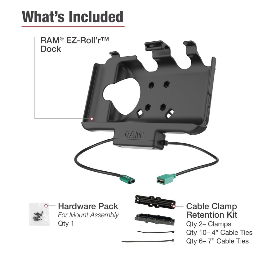 USB-C actieve houder + Data Dock Samsung Tab Active5 & 3