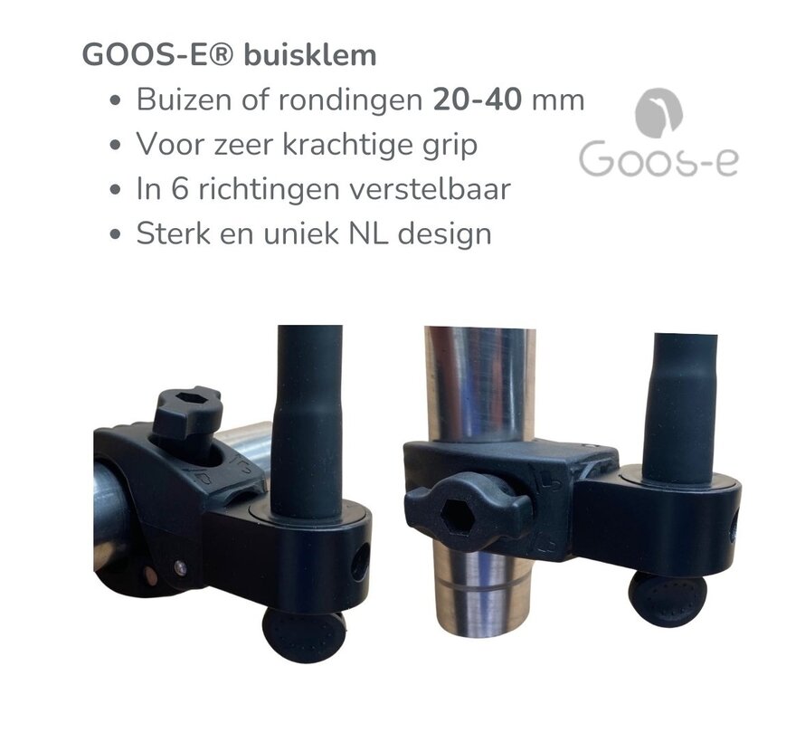 Tablet houder & Telefoonhouder PRO - buis pijpklem - hals 35 of 55 cm