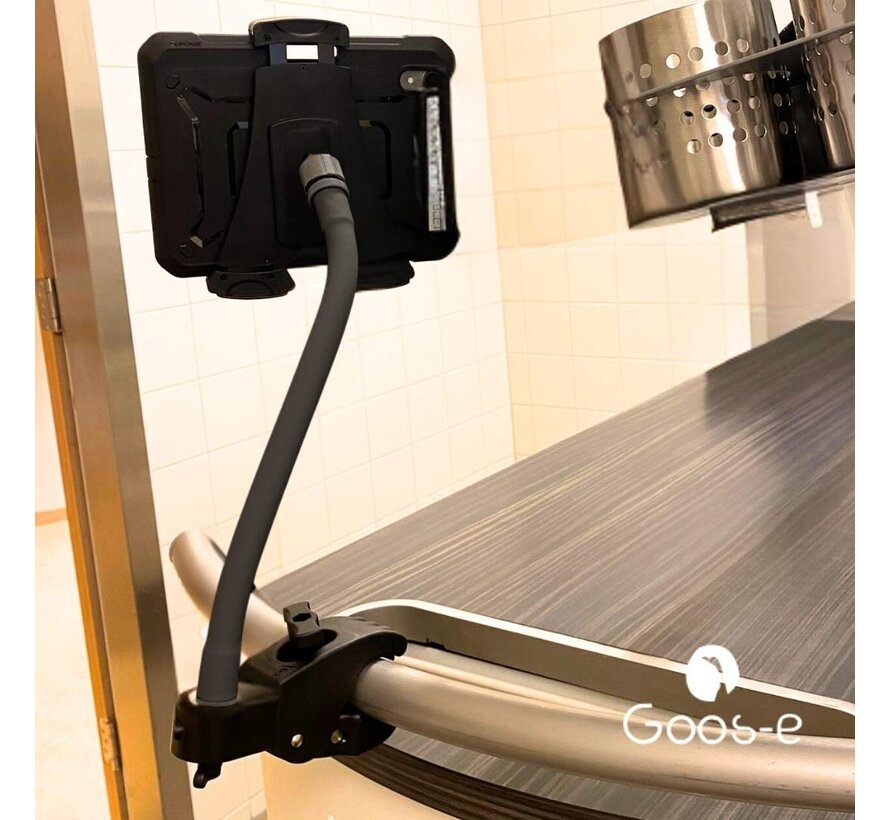 Tablet houder & Telefoonhouder PRO - buis pijpklem XL - hals 35/55 of 75 cm