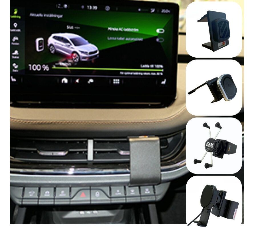 Skoda Enyaq IV 21-/Elroq 25-  Brodit Proclip met Telefoonhouder keuze