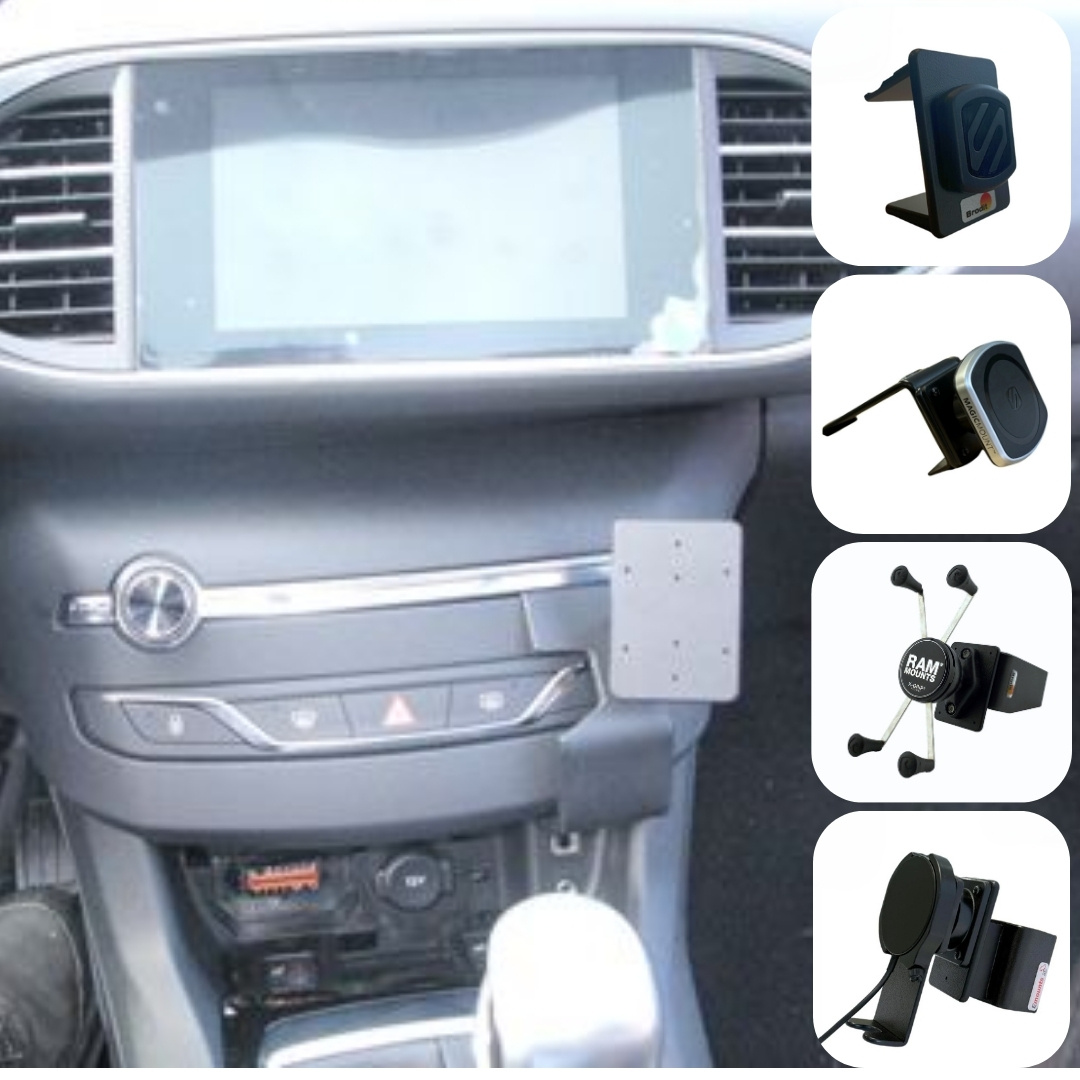 Emounts Peugeot 308 2014-2021 Brodit Proclip met Telefoonhouder keuze