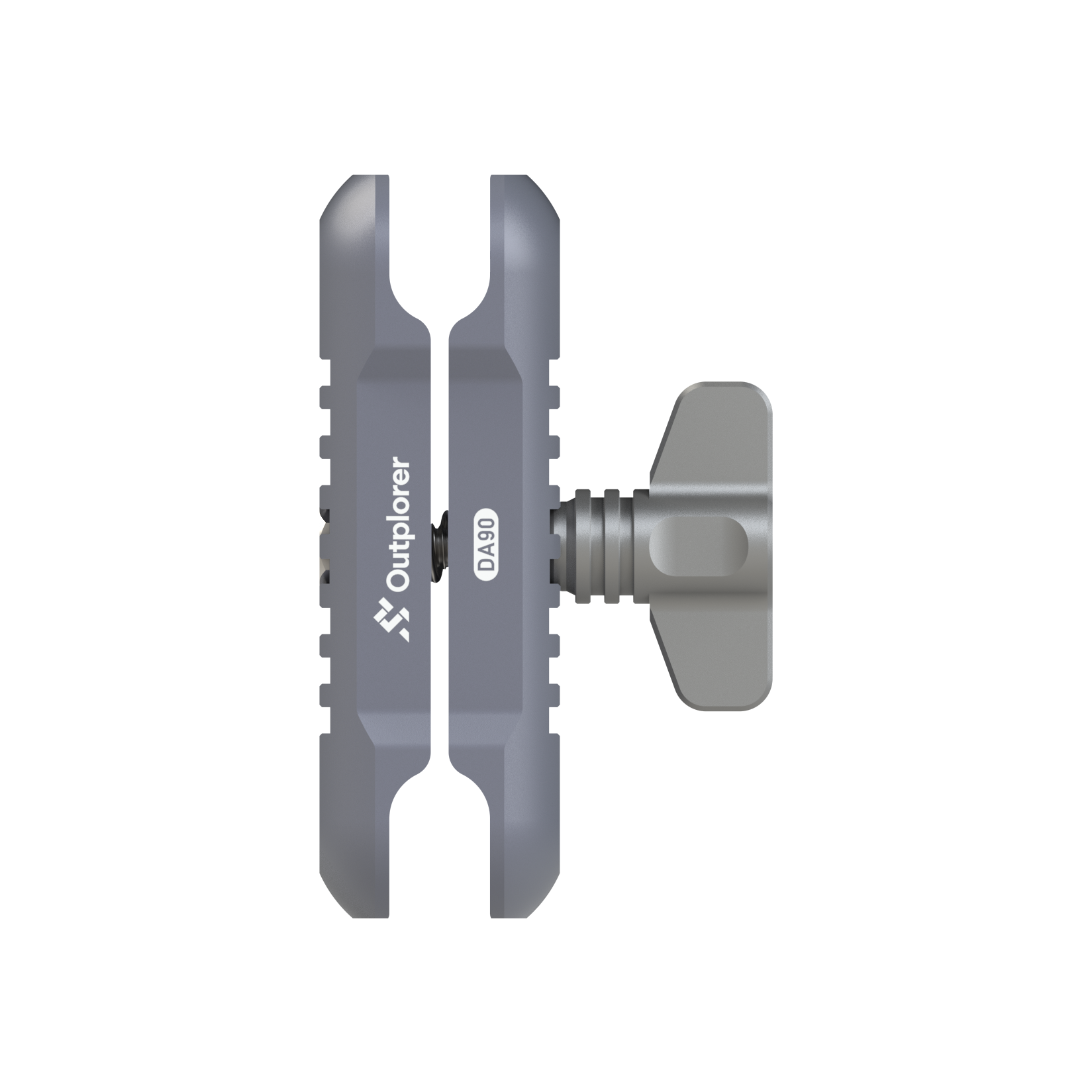 Outplorer Montage arm aluminium- Optie Antidiefstal knop