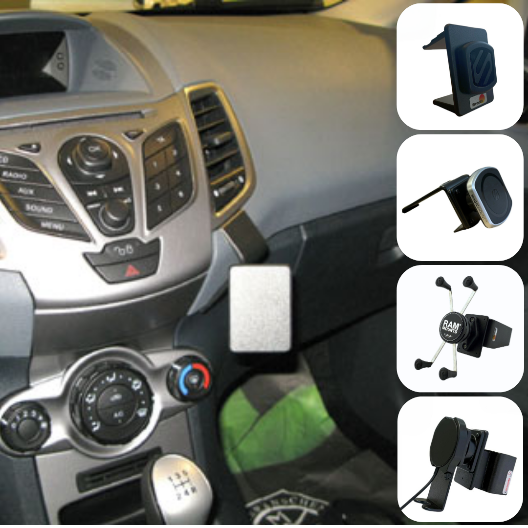 Emounts Proclip Ford Fiesta 09-17 Angled mount- Brodit Proclip met Telefoonhouder keuze
