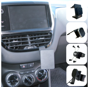 Emounts Proclip Peugeot 208 12-18/2008 14-18 Angled mount Center met Telefoonhouder keuze