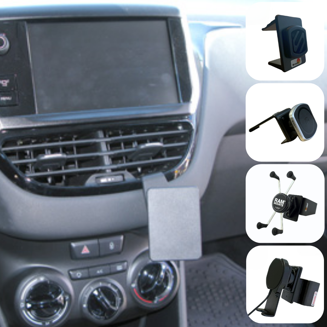 Emounts Proclip Peugeot 208 12-18/2008 14-18 Angled mount - Brodit Proclip met Telefoonhouder keuze