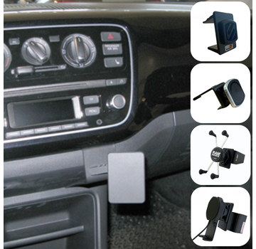 Emounts Proclip VW UP/Seat Mii/Skoda Citigo 12-14 Angled Mount met Telefoonhouder keuze