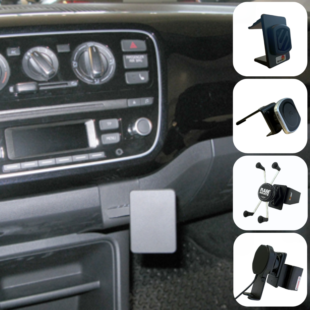 Emounts Proclip VW UP/Seat Mii/Skoda Citigo 12-14 Angled Mount met Telefoonhouder keuze