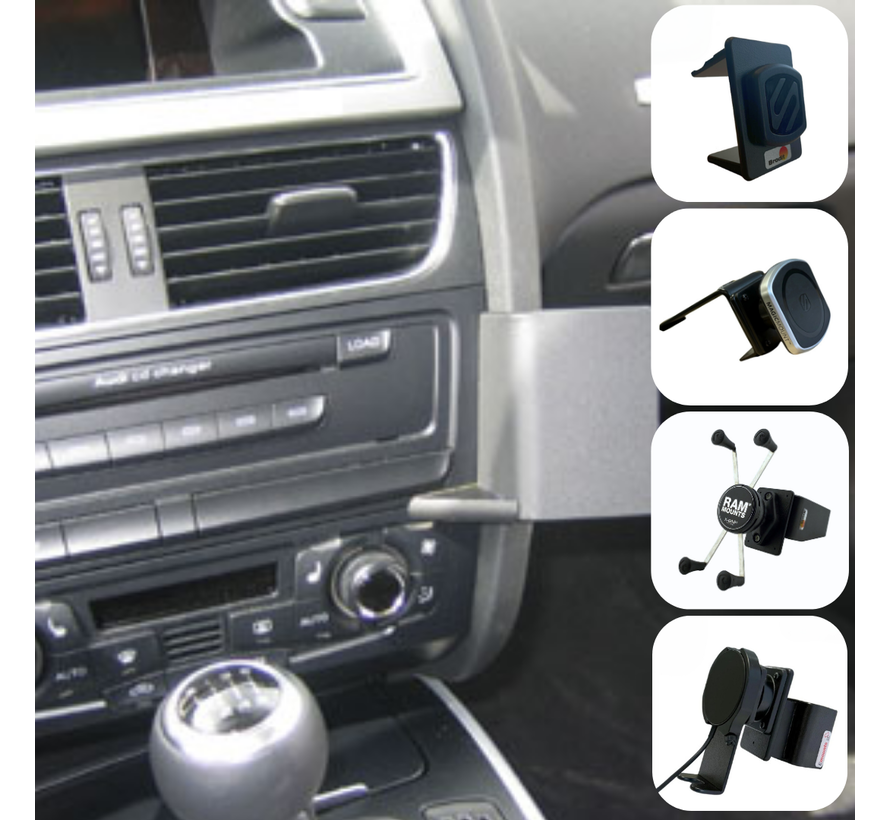 Proclip Audi A4 08-15 /A5/S5 07-16 Angled mount met Telefoonhouder keuze
