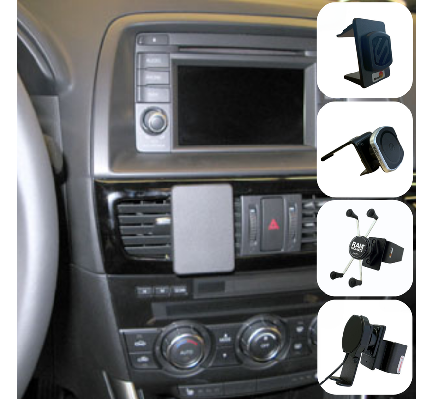 Proclip Mazda CX-5 12-17 Center mount met Telefoonhouder keuze