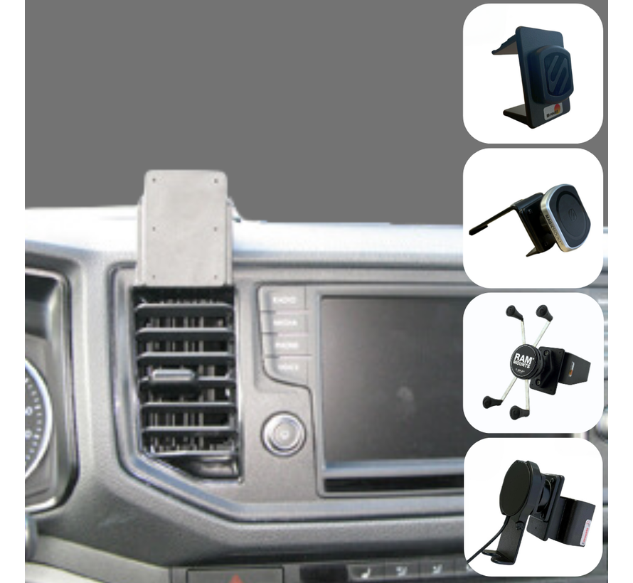 Proclip VW Crafter 17- / MAN TGE 19- Center mount met Telefoonhouder keuze