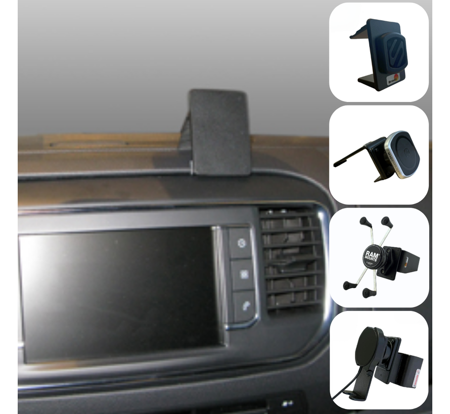 Proclip Citr.Jumpy/Peu.Expert/Toy.ProAce 2016- Center mount met Telefoonhouder keuze