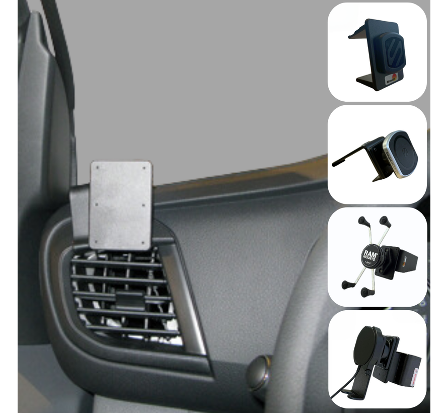 Proclip Cit.Jumpy/Peu.Expert/Toy.ProAce 16- left mount met Telefoonhouder keuze