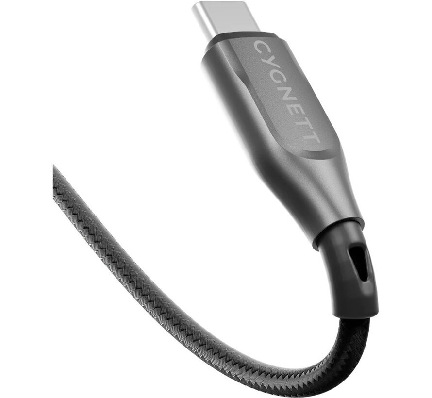 Armoured Braided USB-C to USB-C Cable 2m Black