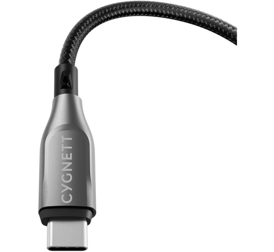 Armoured Braided USB-C to USB-C Cable 2m Black