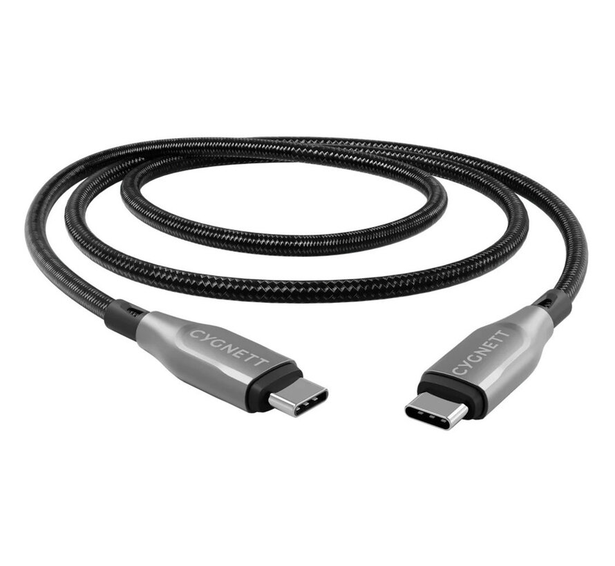 Armoured Braided USB-C to USB-C Cable 2m Black