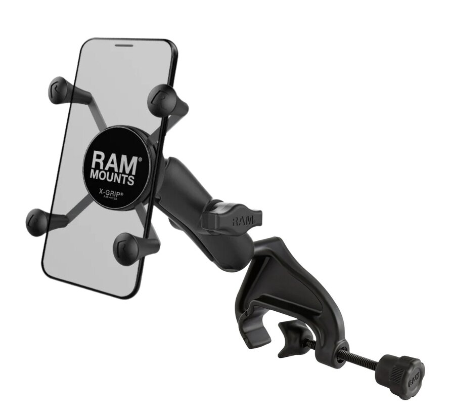 Yoke Clamp met X-Grip telefoonhouder set
