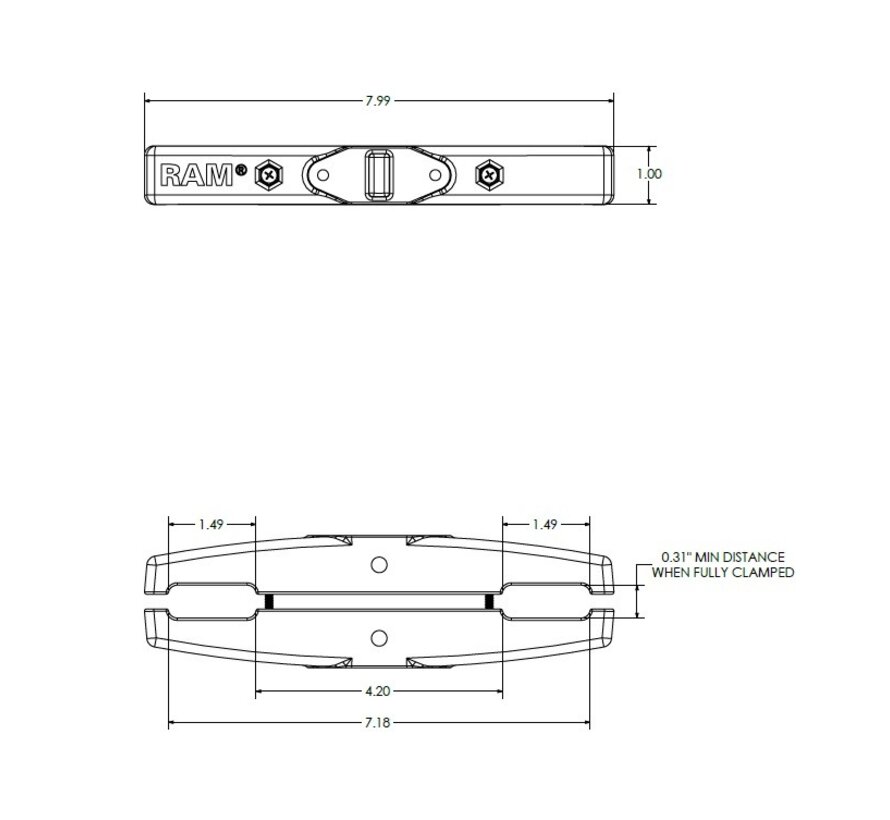 Hoofdsteun kogelbasis (RAM-B-469U)