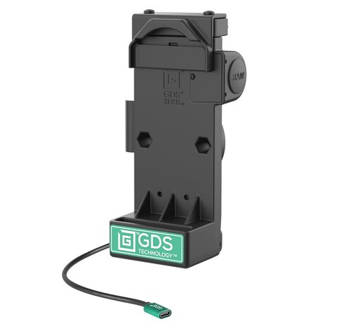 RAM Mount GDS® Uni-Conn™ Power Dock met Veermechanisme en Adapter voor gebruik met Intelliskin hoes