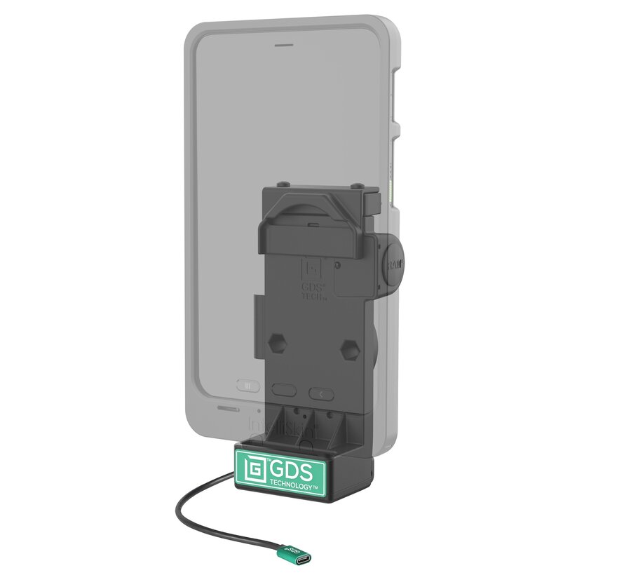 GDS® Uni-Conn™ Power Dock met Veermechanisme en Adapter voor gebruik met Intelliskin hoes