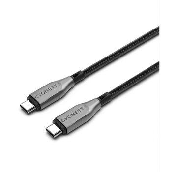 Cygnett Armoured Braided USB-C to USB-C Cable 50cm Black
