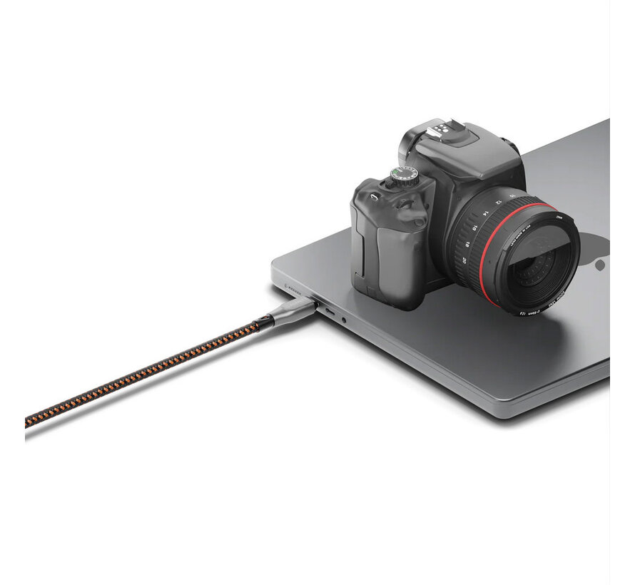 Armoured Pro Braided USB-C to USB-C 240W Cable 1m Black