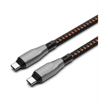 Cygnett Armoured Pro Braided USB-C to USB-C 240W Cable 1m Black