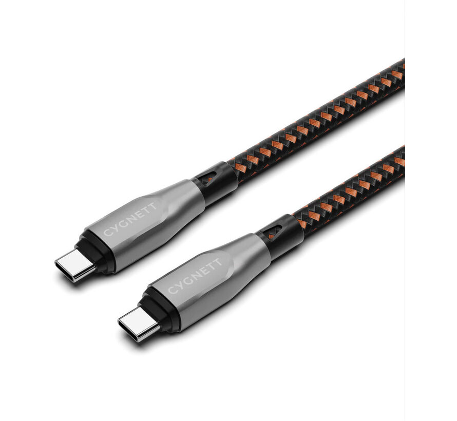 Armoured Pro Braided USB-C to USB-C 240W Cable 1m Black