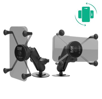 RAM Mount Roterende X-Grip® grote telefoonhouder met flexibele zelfklevende basis  RAP-B-378-UN10RU