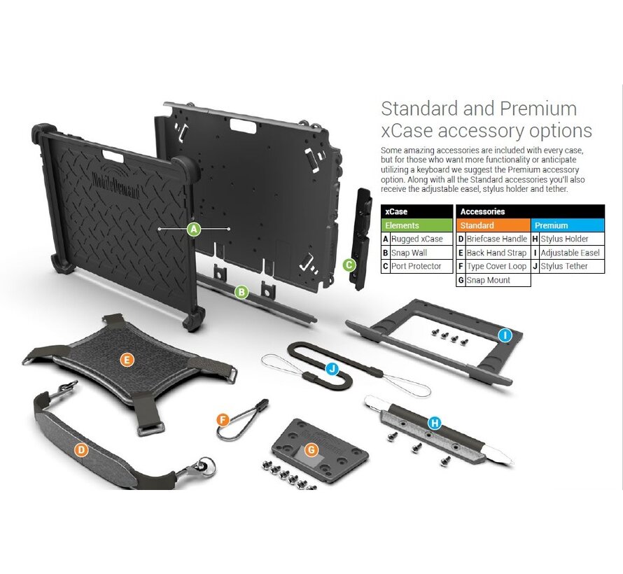MobileDemand xCase Microsoft Surface Pro 9, 10 and 11th  Rugged Case
